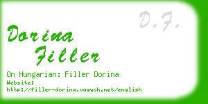 dorina filler business card